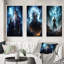 «Powerful Wizard», 3 pièces sur toile-1245778665-1245778664