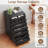 7-Drawer Chest Mobile File Cabinet Vertical Filing Organizer with Lockable Wheels Black-940776923