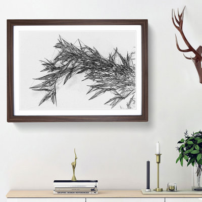 Leaves of a Bamboo Plant in Abstract - Picture Frame Graphic Art Print
