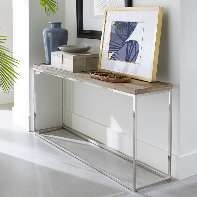 170.18cm Solid Wood Top Console Table
