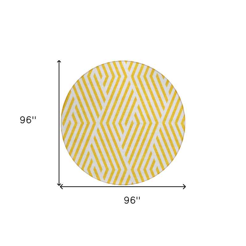 Tapis d'intérieur rond antidérapant 8 pi
