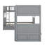 Lit superposé simple avec lit mezzanine attaché et deux tiroirs-172629345