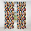 Orange And Grey Geometric Fusion - Abstract Curtain - Blackout Geometric Curtain - 1 Panels-107535718