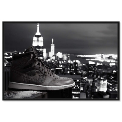 Sneaker Cityscape Black And White Urban Wall Arts by Notoriart