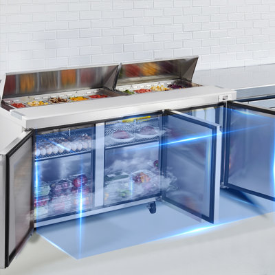 Porte commerciale en acier inoxydable