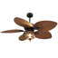 Ventilateur de plafond 52 "feuilles tropicales avec lumières à DEL et télécommande