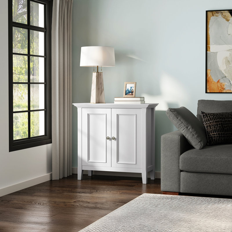Armoire de rangement basse pour bureau personnel, Blanc