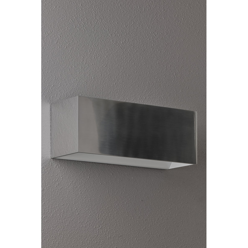 QB LED Flush Mounted Sconce, Brushed Chrome