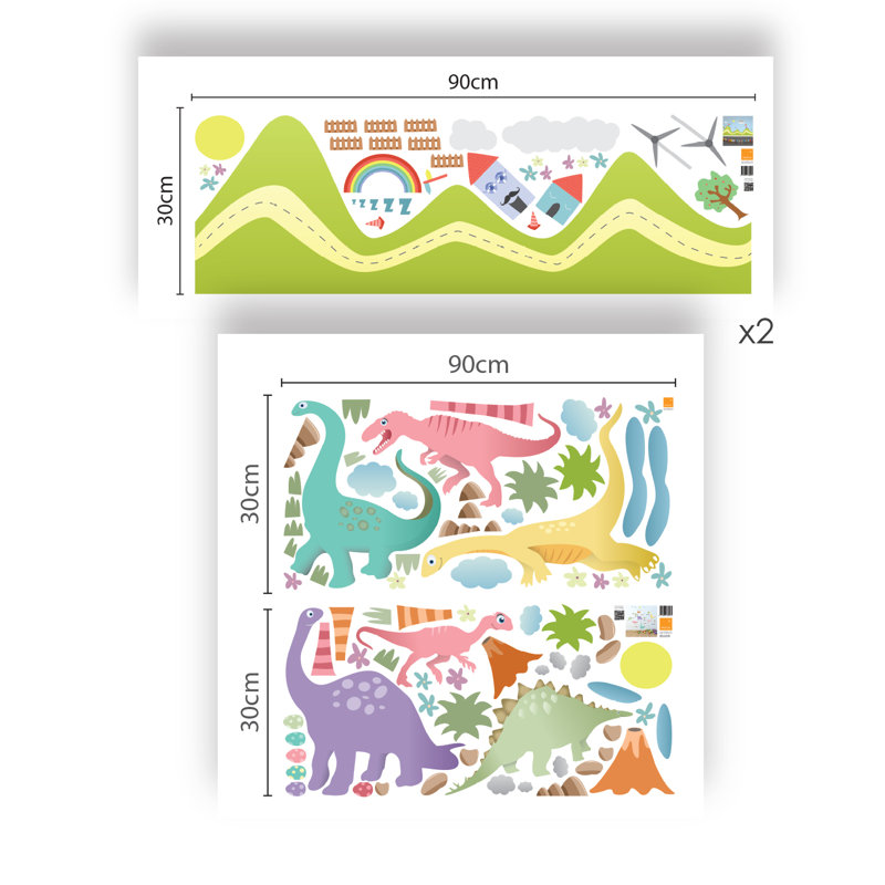 Happy Hills Happy Dinosaurs Kids Wall Sticker