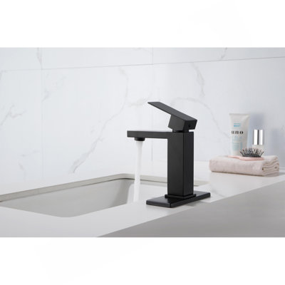 Single Handle Bathroom Sink Faucet With Pop-Up Drain (With Overflow)
