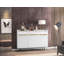 Buffet de style Mid-Century 54 po avec 4 tablettes blanches Bradley-595740953