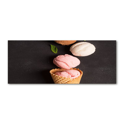 Ice Cream In A Waffle - Wrapped Canvas Print