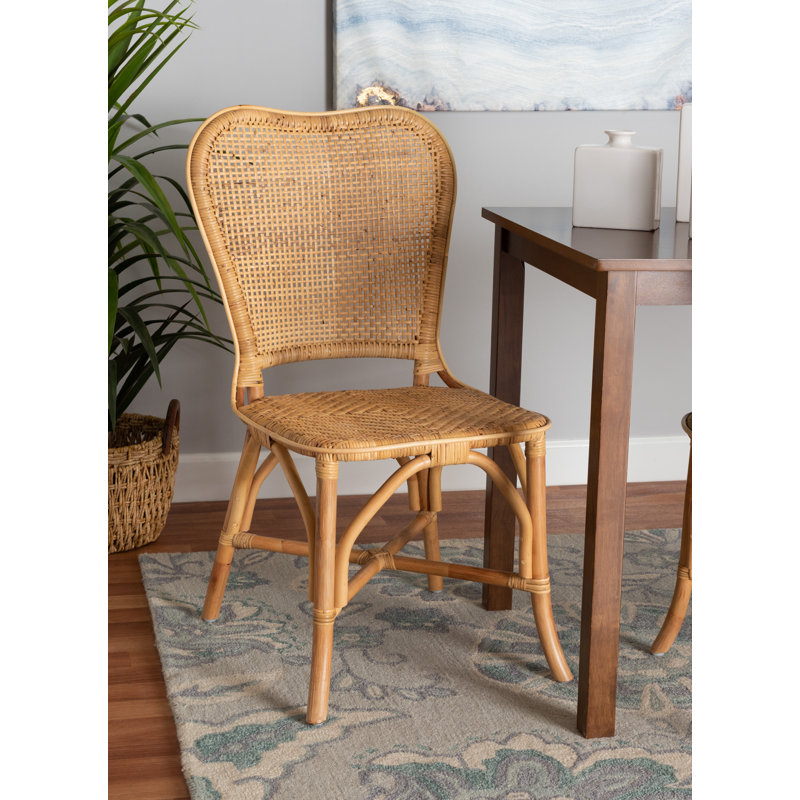 Pineapple Rattan Side Chair in Natural Brown