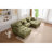 UNITED WE WIN Pelletized Velvet  U Shape Cloud Couch With 2 Ottomans,Free Combined 3 Seater Comfy Sofa With Bolster Armrest Pillows, Sofa For Living Room-847007131