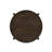 Round Solid Wood End Table, Dark Brown