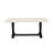 6 Piece Dining Room Table Set Contains a Rectangle Kitchen Table with V-Legs and 4 Black Linen Fabric Parson Chairs with a Bench, Wire brushed Black-1338141426-1338141427-1338141389