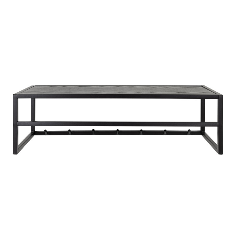 Bernissart Steel Wall Mounted Required 7 - Hook Coat Rack, Black