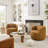 Bruschi 34" Wide Boucle Polyester Upholstered Swivel Armchair-79620931