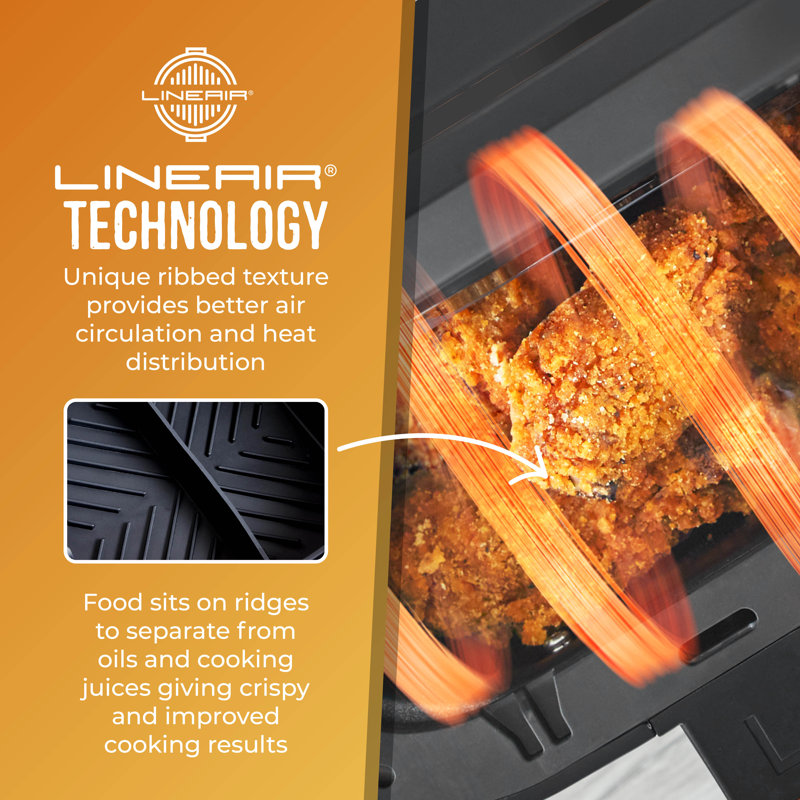 Tower Air Fryer Square Solid Tray With Divider