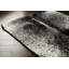 Leather Animal Print Area Rug in Black/Ivory
