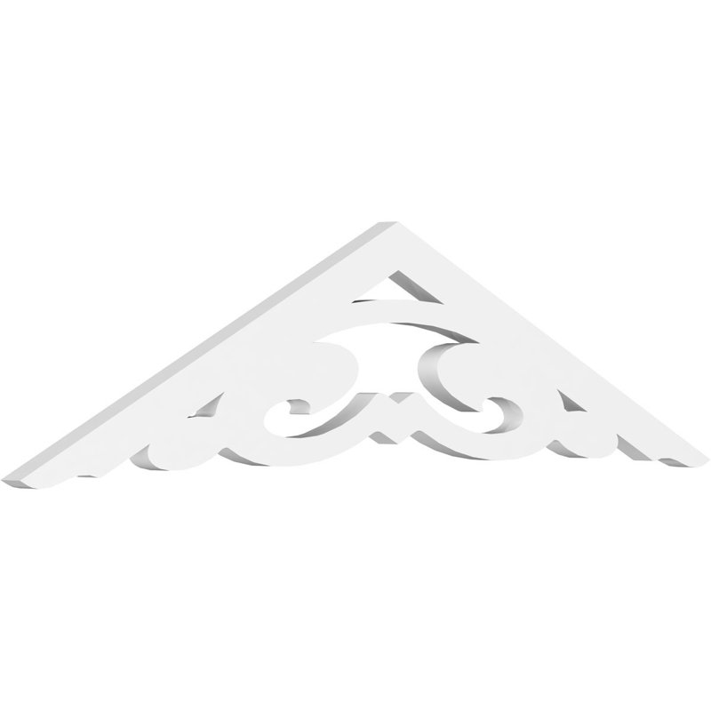 Preston Signature Urethane Gable Pediment, Primed Tan, 9"H x 36"W, 6/12