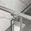Porte de douche pivotante de 56 à 60 po x H 74 po, ouverte à l'extérieur, arrêt à 105 degrés, avec finition en verre trempé de 5/16 po-129885156