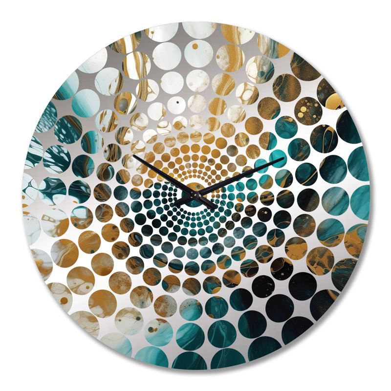 Kaseea - Horloge murale géométrique abstraite, Grand