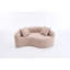 Canapé modulaire courbé en S: double profondeur-1908984959