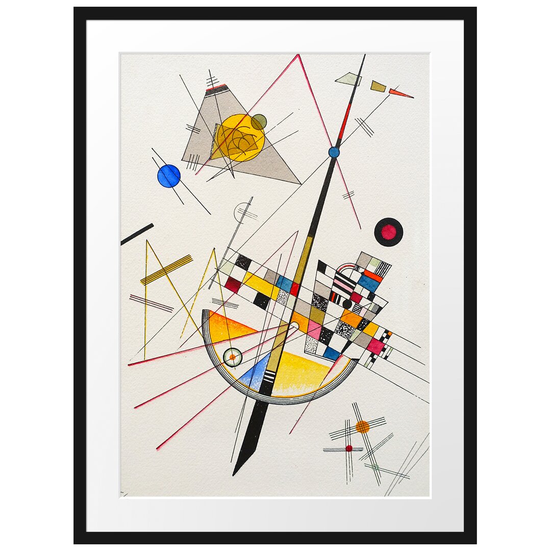 Wassily Kandinsky - Delikate Spannung  - Im Bilderrahmen Mit Galerie-Passepartout