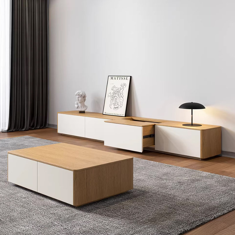 Meuble télé Modern Burlywood, Brun orangé
