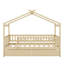 Lit en bois avec deux tiroirs-1046580295