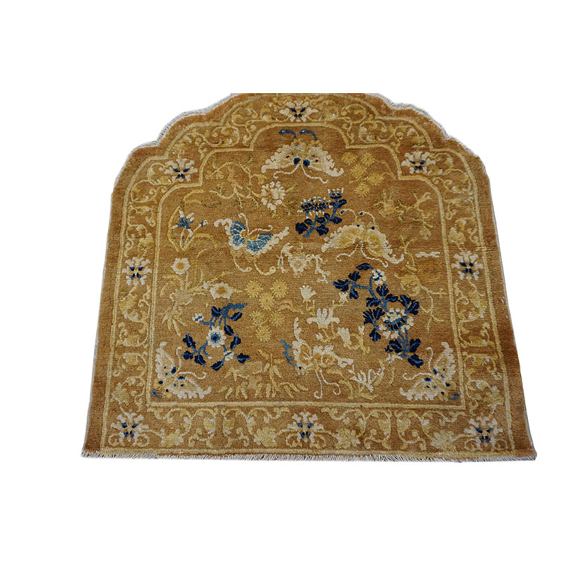 Rare Antique Chinese Floral Wool Saddle Horse Cover Ningxia Rug