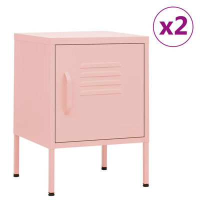 Izzabel 35 cm W Steel Bedside Table