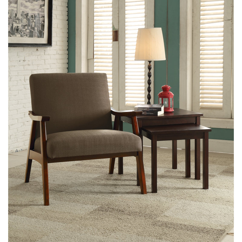 Daygen Upholstered Armchair, Brown Polyester 