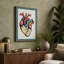 Anatomical Heart Diagram Modern - Wrapped Canvas-198935222-198935217