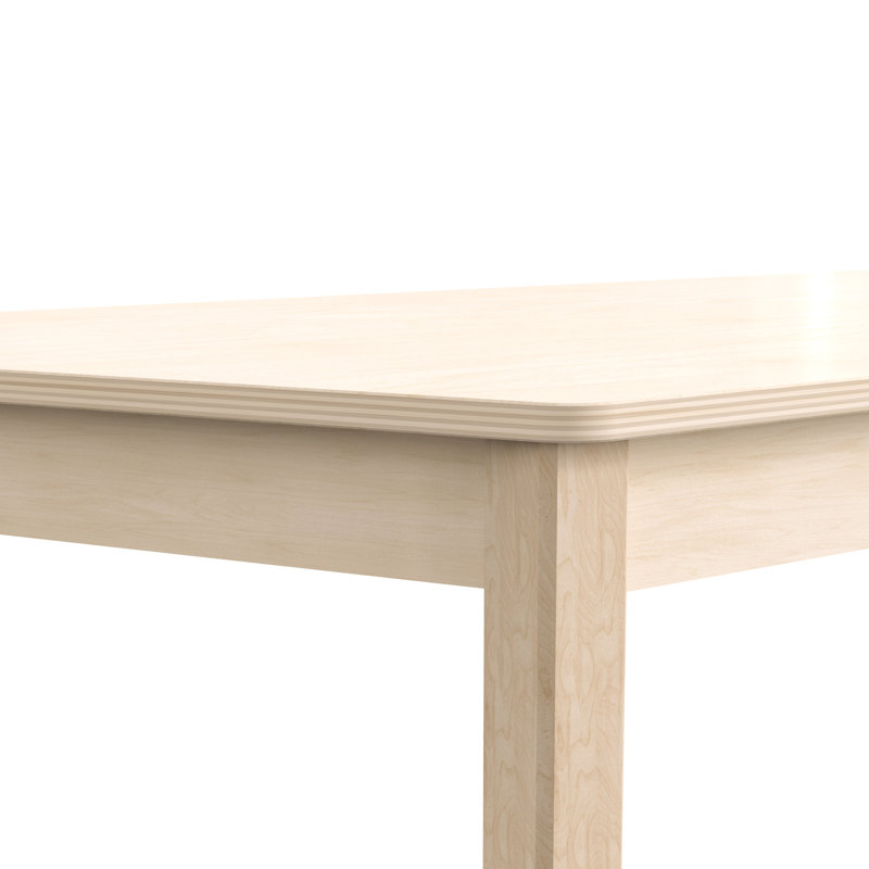 Table d'activité en bois de classe commerciale Bright Beginnings, H 14,5 po x L 47 po x l 20,75 po