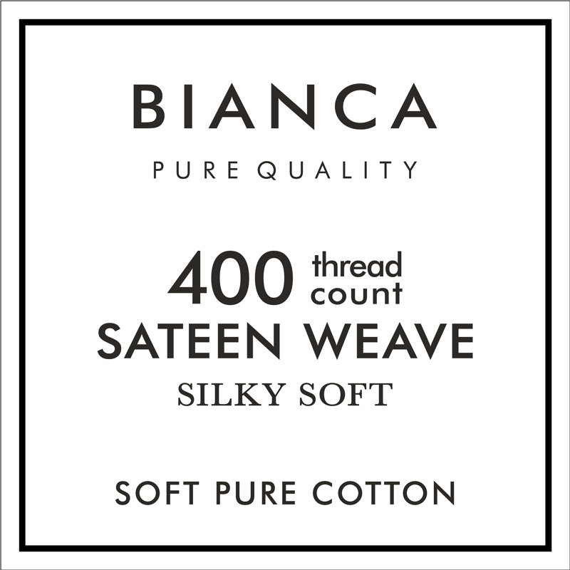 400 Thread Count 100% Cotton Sateen Fitted Sheet, King (5'), Ivory