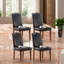 Chaises de salle à manger rembourrées cloutées (ensemble de 4)-1362206881