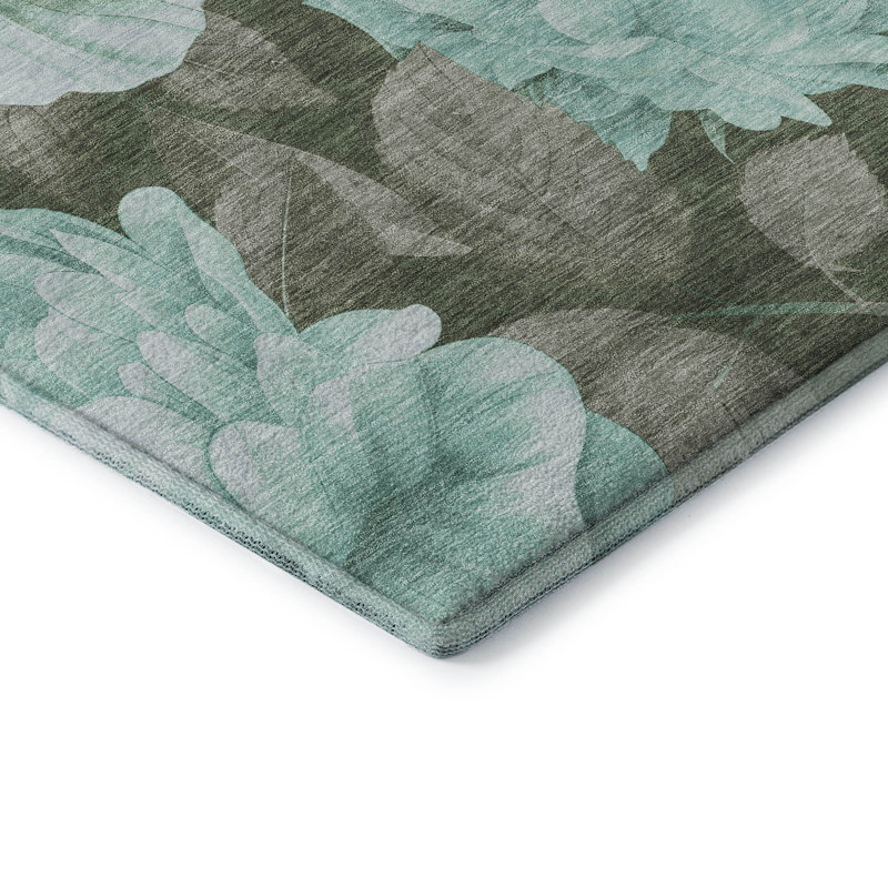 Premium Machine Washable Harjo AMF1561 Floral Rug, Rectangle 10' x 14'