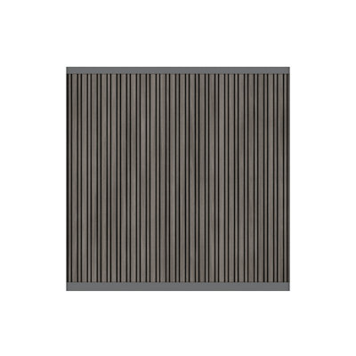 UltraEasy 6 ft. x 6 ft. Argentinian Silver Gray Composite Hybrid Style Vertical Fence Panel Kit with Gray Frame