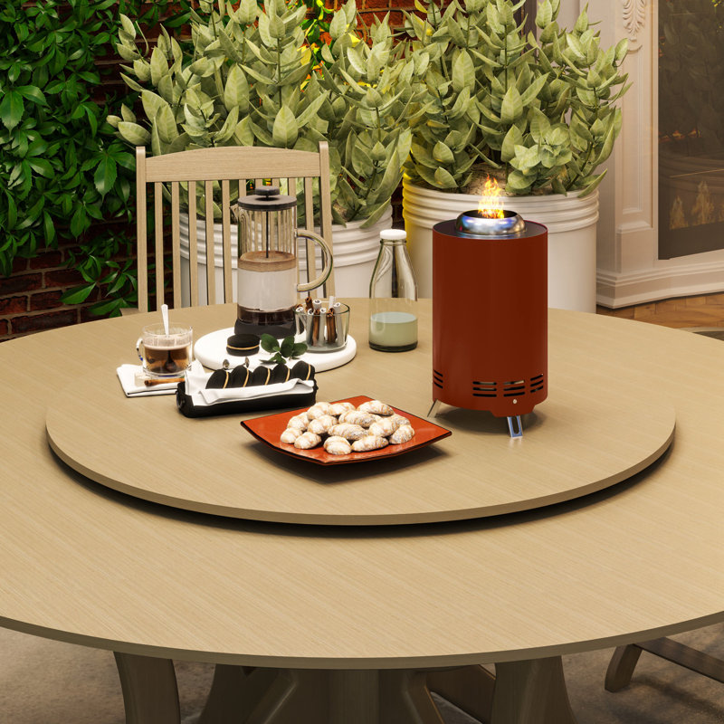 Cylinder Charcoal Smokeless Fire Pit, Red