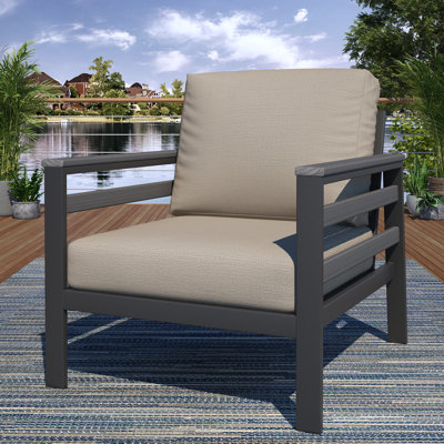 Chaise de patio avec coussins Sunbrella® Townsend