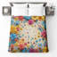 Colourful Floral Arrangement Quilted Bedspread All Sizes-129724318