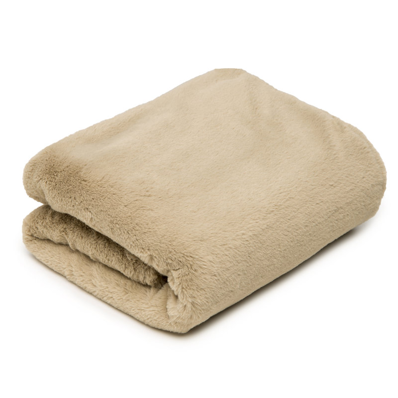 Mink Throw Blanket, 36" W x 54" L, Mink Gray