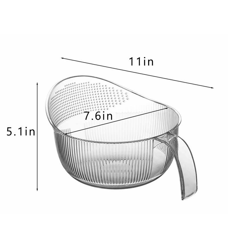 Kitchen Colander Strainer Rice Washing Bowl