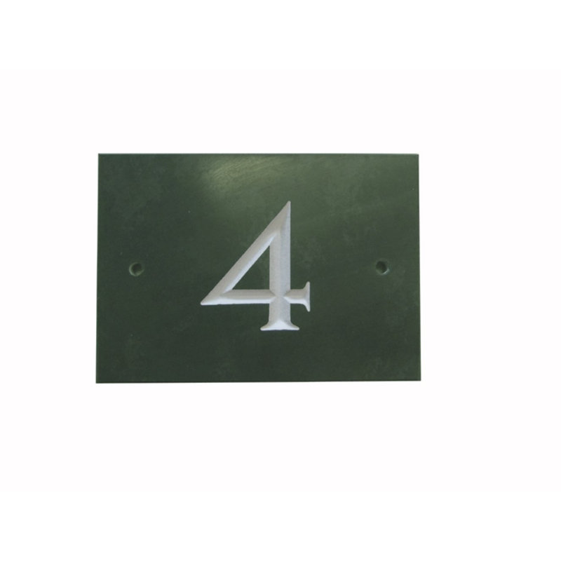Odacia 10cm H Stone House Number, Green, 4