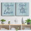 Anchored by Love - ensemble de 2 reproductions d'art texturé sur toile tendue-259456917