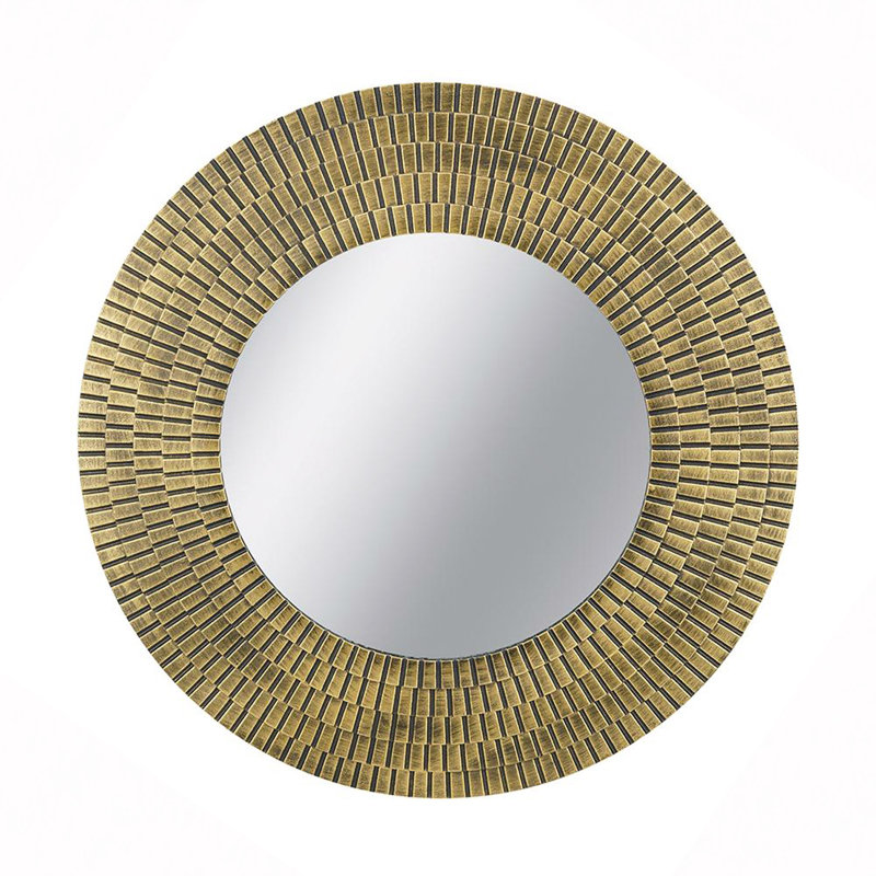 Miroir d'appoint D29.5 ", Antique Gold