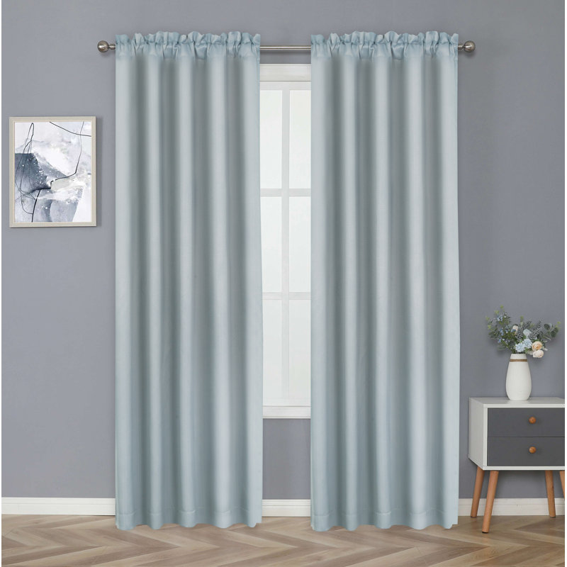 Wiegand Semi Sheer Curtain Pair, Gray