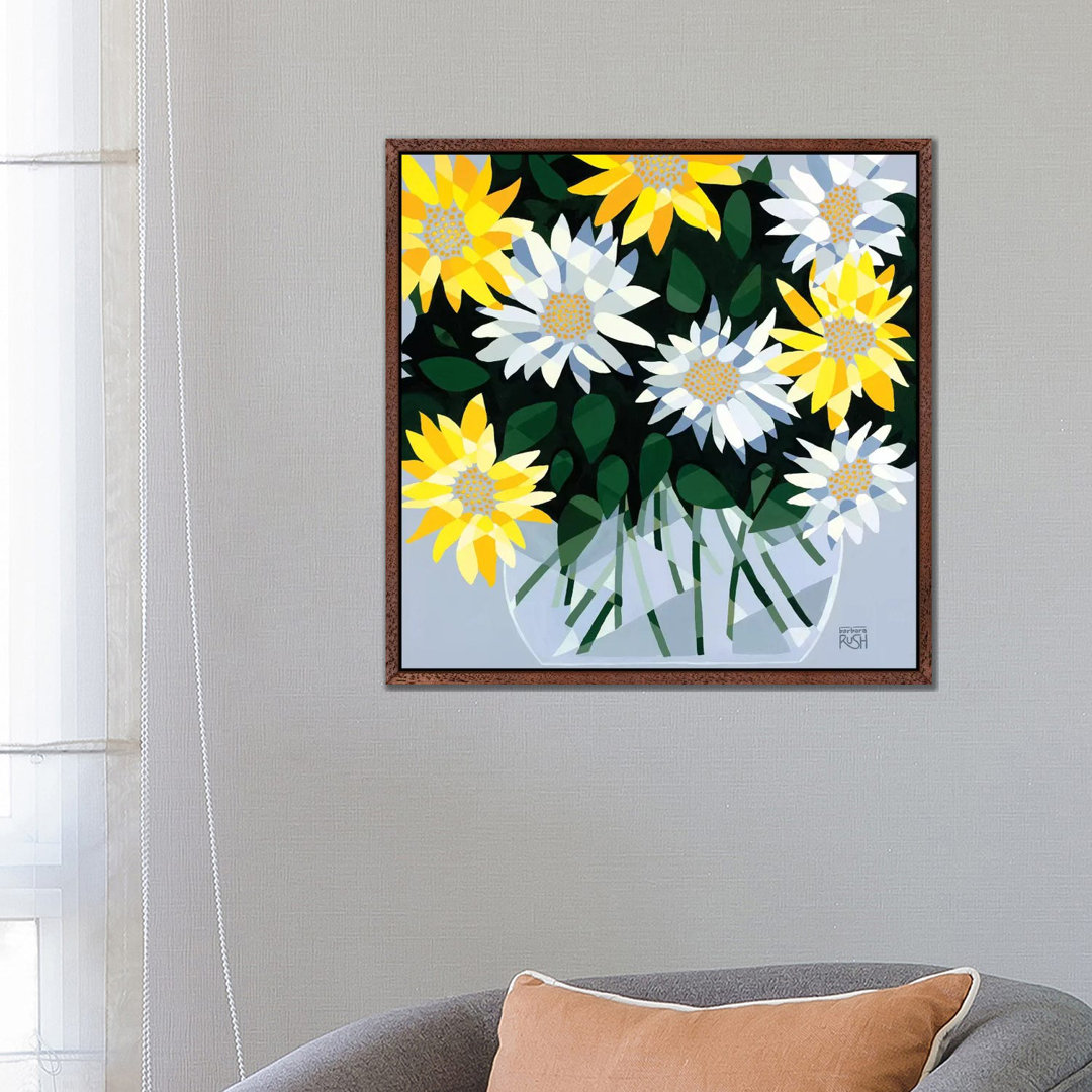 A Bouquet Of Delightful Daisies von Barbara Rush - Galerie-umwickelte Leinwand Giclée auf Leinwand